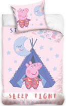 Peppa Pig Dekbedovertrek Sleep Tight - 140  x 200 cm - Katoen