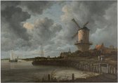 De molen bij Wijk bij Duurstede, Jacob van Ruisdael - Foto op Forex - 80 x 60 cm