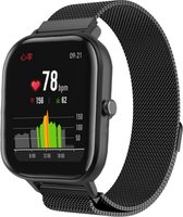 Omslag Milanees Smartwatch bandje - Geschikt voor  Xiaomi Amazfit GTS Milanese band - zwart - Horlogeband / Polsband / Armband