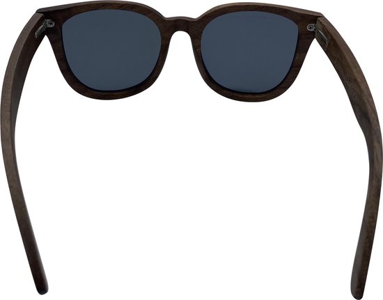 5one® Rome Walnut zonnebril met grijze lens - houten dames zonnebril van 5one® — afbeelding 5