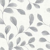 Design Leaves white-grey 12021