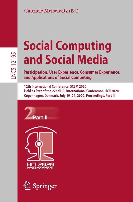 Springer Nature Proceedings Computer Science 2 - Social Comp ... - cover