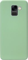 ADEL Premium Siliconen Back Cover Softcase Hoesje Geschikt voor Samsung Galaxy A8 Plus (2018) - Lichtgroen