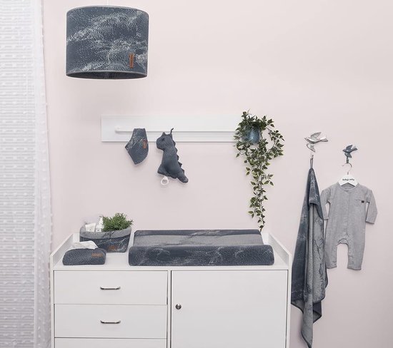 Baby's Only Gebreid baby Muziekdoosje - Muziekhanger dino Marble - Cool Grey/Lila - Muziek speelgoed van Baby's Only — afbeelding 4