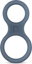 Boners - Siliconen Cockring En Ballstretcher - Grijs