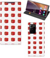 Book Case Geschikt voor Samsung Galaxy Note 20 Ultra Telefoonhoesje Paprika Red