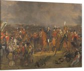 De slag bij Waterloo, Jan Willem Pieneman - Foto op Canvas - 100 x 75 cm