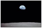 Earthrise viewing Earth from space (ruimtevaart) - Foto op Akoestisch paneel - 225 x 150 cm