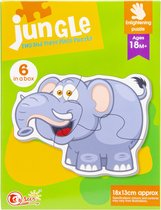 Lg-imports Legpuzzel Olifant Junior 18 X 13 Cm Karton 6-delig