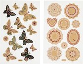 Stickers vel 10x16 cm vlinders 4vellen