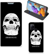 GSM Hoesje Geschikt voor Samsung Galaxy A21s Bookcase Skull Eyes