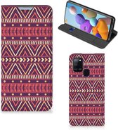 Bookcase Geschikt voor Samsung Galaxy A21s Smart Cover Aztec Purple