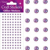 Oaktree - Stickers Glitter Diamantjes Lavendel (per vel) 4mm