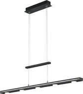 LED Hanglamp - Trion Lacy - 21W - Aanpasbare Kleur - 7-lichts - Dimbaar - Rechthoek - Mat Zwart - Aluminium - BES LED