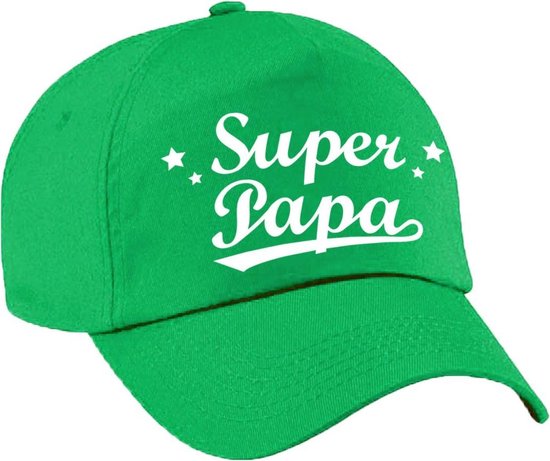 Super papa cadeau fête des pères casquette / casquette de baseball vert  pour homme -... | bol.com