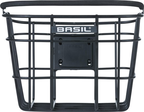 Basil Bremen Alu KF Fietsmand - Voor - Aluminium - Matzwart van Basil — afbeelding 5