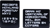 Dresz LED Lightbox | Letterbord | PEG | 204 Letters, Nummers & Symbolen | A5 formaat | Retro Design | 15,2 x, 21,7 x 6,7 cm | Zwart