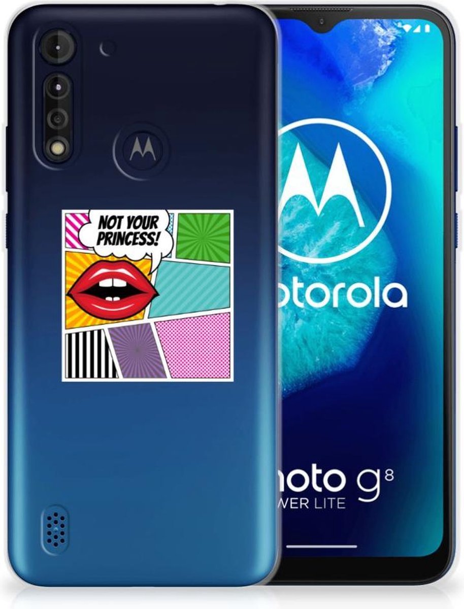 Motorola Moto G8 Power Lite Silicone Back Cover Popart Princess