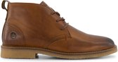 Travelin' Glasgow - Nette Leren Heren Veterschoenen - Cognac Leer - Maat 44