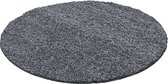 Hoogpolig vloerkleed Dream - grijs - rond - 80x80 cm
