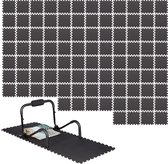 relaxdays 96 x puzzle mat extensible - dalles de protection de sol - pour équipement de fitness