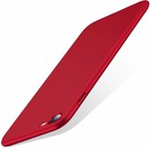 geschikt voor Apple iPhone SE 2020 ultra thin case - rood + Glazen screen protector