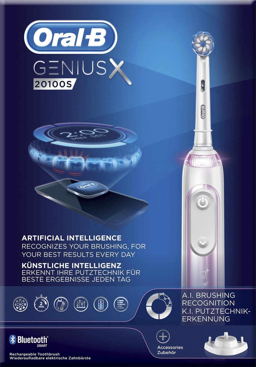 Oral B Genius X 20100s Roze Elektrische Tandenborstel 