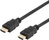 DELTACO HDMI-1020D-FLEX Flexibele HDMI-kabel, High Speed HDMI met Ethernet 4K, UltraHD bij 60 Hz, 2 m, Zwart
