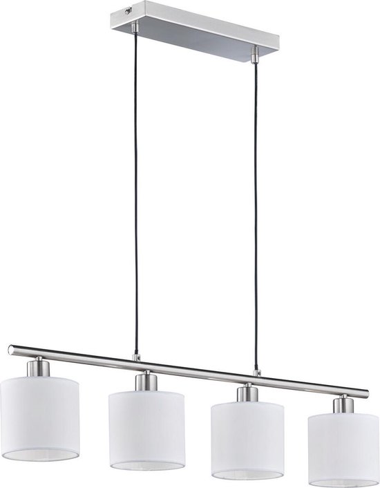 LED Hanglamp - Trion Torry - E14 Fitting - Rechthoek - Mat Nikkel - Aluminium