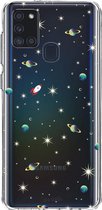 Casetastic Samsung Galaxy A21s (2020) Hoesje - Softcover Hoesje met Design - Cosmos Life Print