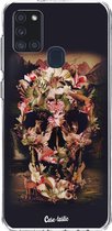 Casetastic Samsung Galaxy A21s (2020) Hoesje - Softcover Hoesje met Design - Jungle Skull Print