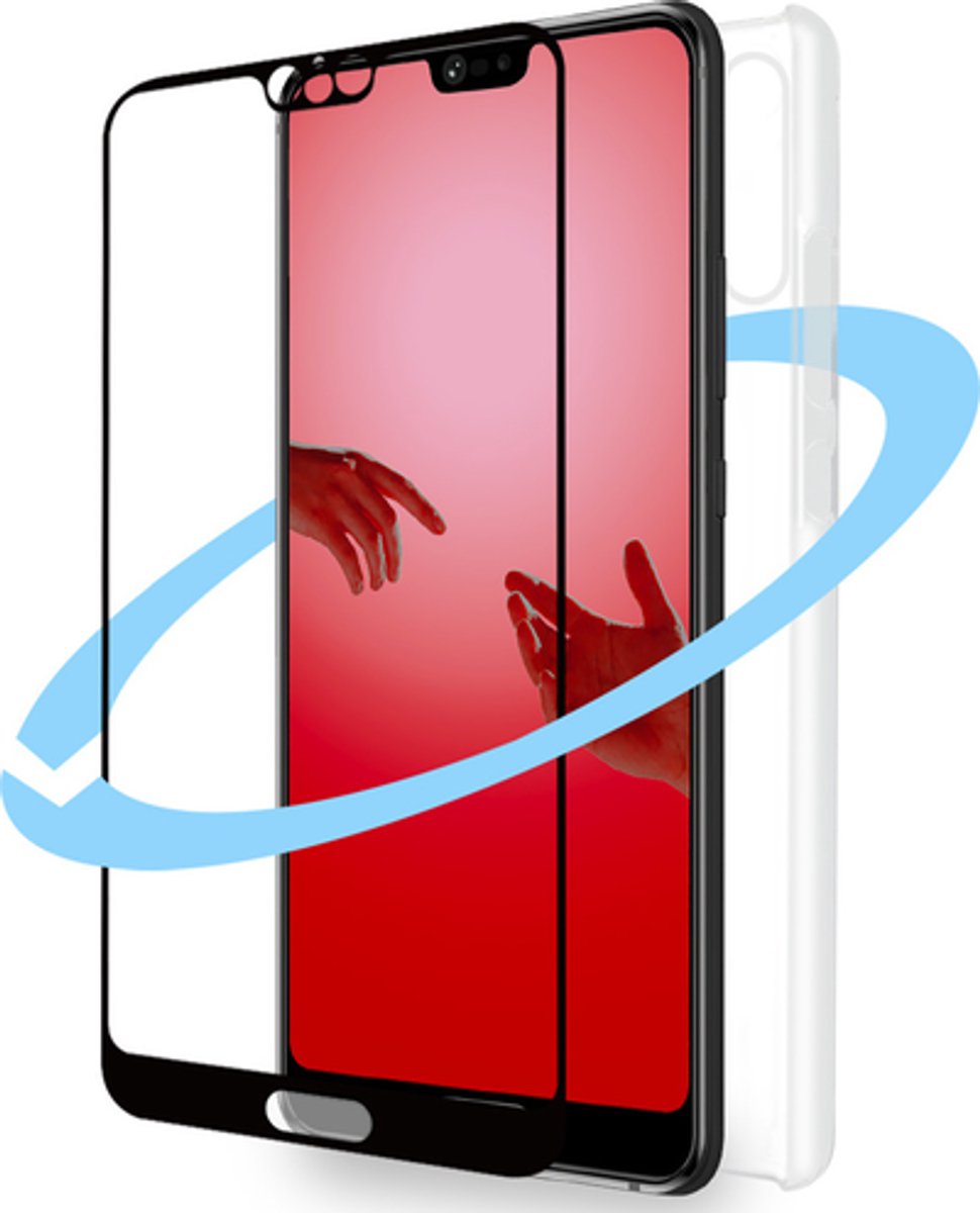 MH by Azuri Front&Back protection pack - zwarte frame - for Huawei P20 Pro