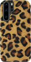 ADEL Siliconen Back Cover Softcase Hoesje voor Huawei P30 Pro - Luipaard Fluffy Pluche Zachte Stof