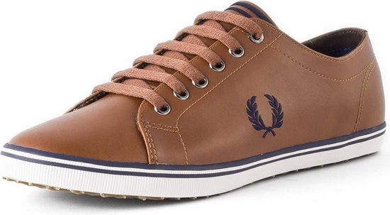 Fred Perry Kingston Leather 448 Tan / Carbon Blue - Nette Schoenen /  Sneakers - Voor... | bol.com