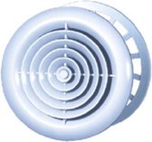 Grille de ventilation Plieger en plastique avec maille / anneau de serrage - ø 125 mm - Chrome
