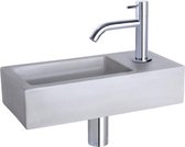 Differnz Ravo Fonteinset 38x18x9cm beton gebogen chroom