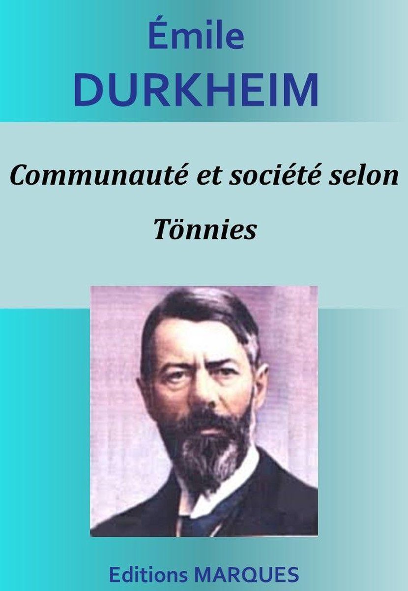 Bol Com Communaute Et Societe Selon Tonnies Ebook Emile Durkheim 1230004126454 Boeken