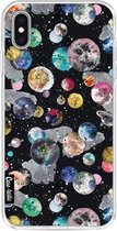 Casetastic Apple iPhone XS Max Hoesje - Softcover Hoesje met Design - Cosmic Black Print