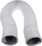 Flexibele slang afvoerslang pvc/aluminium wit luchtafvoer - 10mtr - diameter 125mm luchtslang