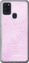 Samsung Galaxy A21s Hoesje Transparant TPU Case - Pink Slink #ffffff