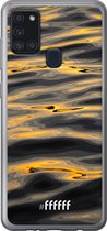 Samsung Galaxy A21s Hoesje Transparant TPU Case - Water Waves #ffffff