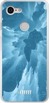 Google Pixel 3 Hoesje Transparant TPU Case - Ice Stalactite #ffffff