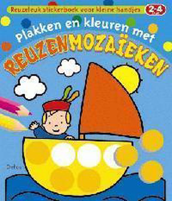 Cover van het boek 'Plakken en kleuren met reuzenmozaieken'