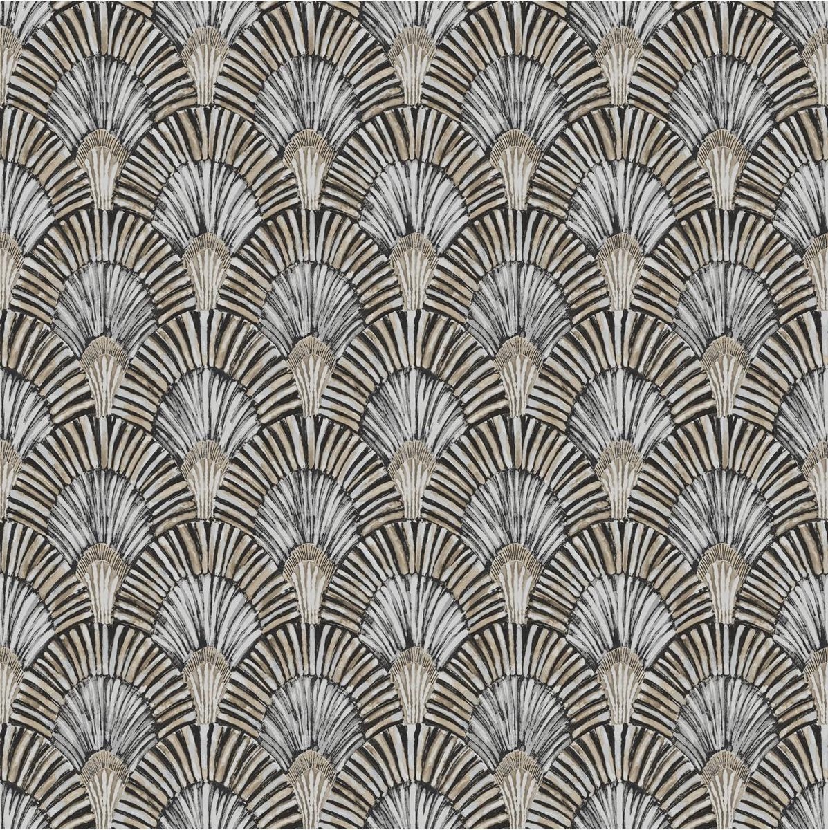 Jungle Fever Deco Fan grijs/beige JF3003