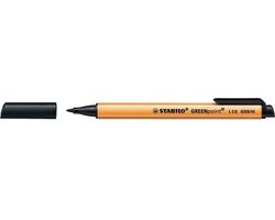 Fineliner stabilo greenpoint 6088/46 0.8mm zwart | 10 stuks