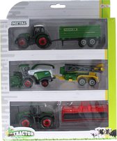 TRACTOR Set 3 Tractors met Aanhanger Set 1