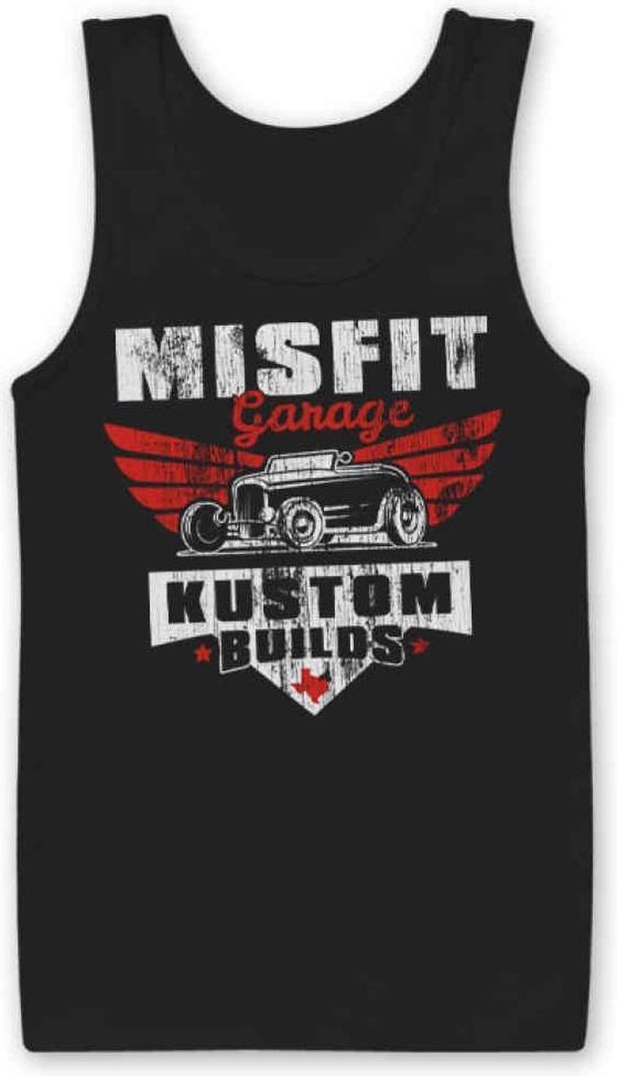 Misfit Garage Tanktop -XL- Kustom Builds Zwart