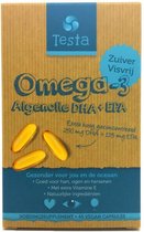 bol.com | Testa Omega 3 Algenolie. Hoogste concentratie Vegan Omega-3 DHA  250mg. 120 Capsules...
