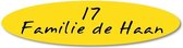 Naamplaatje geel ovaal t.b.v. brievenbus, 8x2 cm - Naamplaatje voordeur - Naambordje - Naamplaatje Brievenbus - Gratis verzending!
