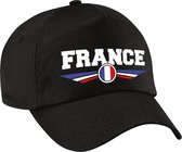 Frankrijk / France landen pet / baseball cap zwart kinderen